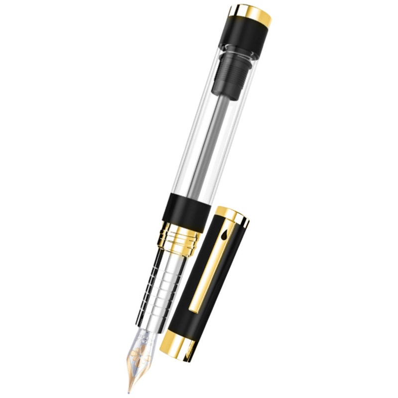 Diplomat Nexus Demo Fountain Pen – Black – Gold Trim – 14K (Limited Edition) Extra-Fine