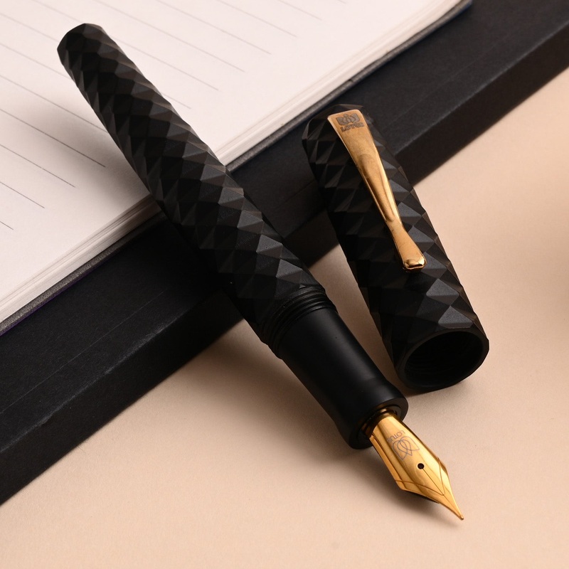 Lotus Palmae Ebonite Fountain Pen – Black GT Fine