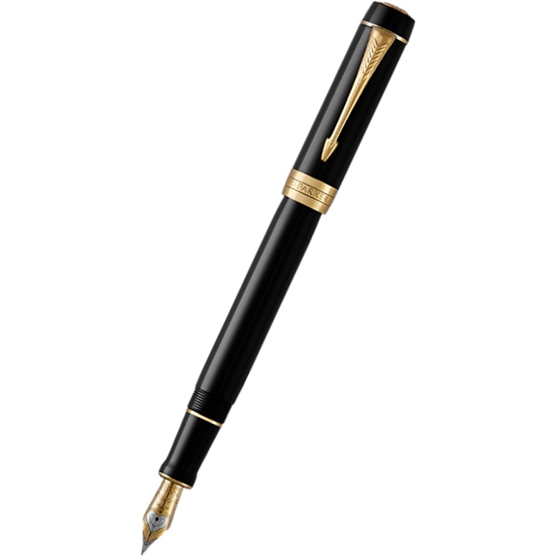 Parker Duofold Classic Black w GT Cent. Fountain Pen Fine