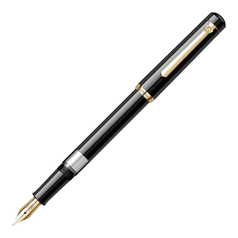 Scrikss 419 Fountain Pen – Black GT Medium