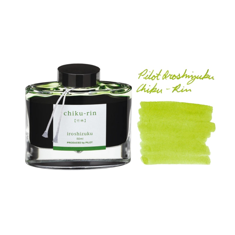 Pilot Iroshizuku 50ml Ink Bottle Fountain Pen Ink – Chiku-rin (Yellow Green)