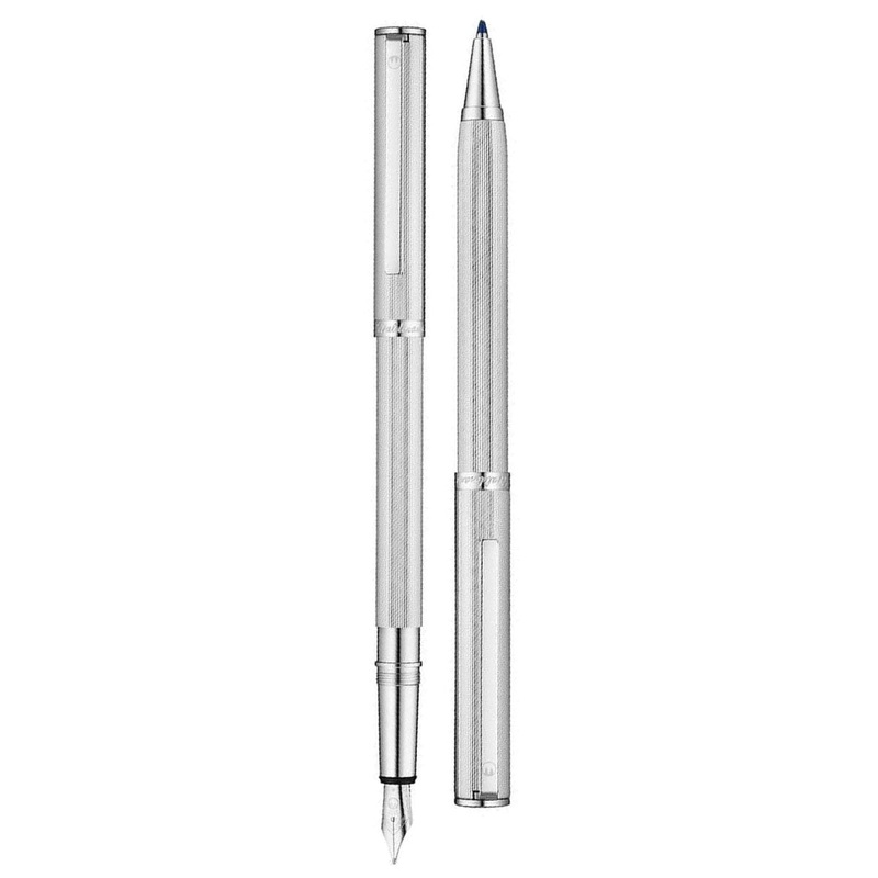 Waldmann Two-in-One Fountain and Ballpoint Pen – Steel Steel Extra Fine