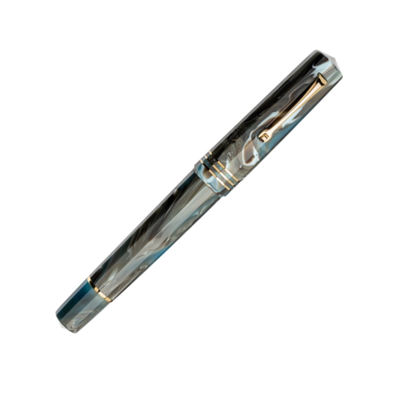 Leonardo Dodici Fountain Pen – Magmatica with Gold Trim Fine