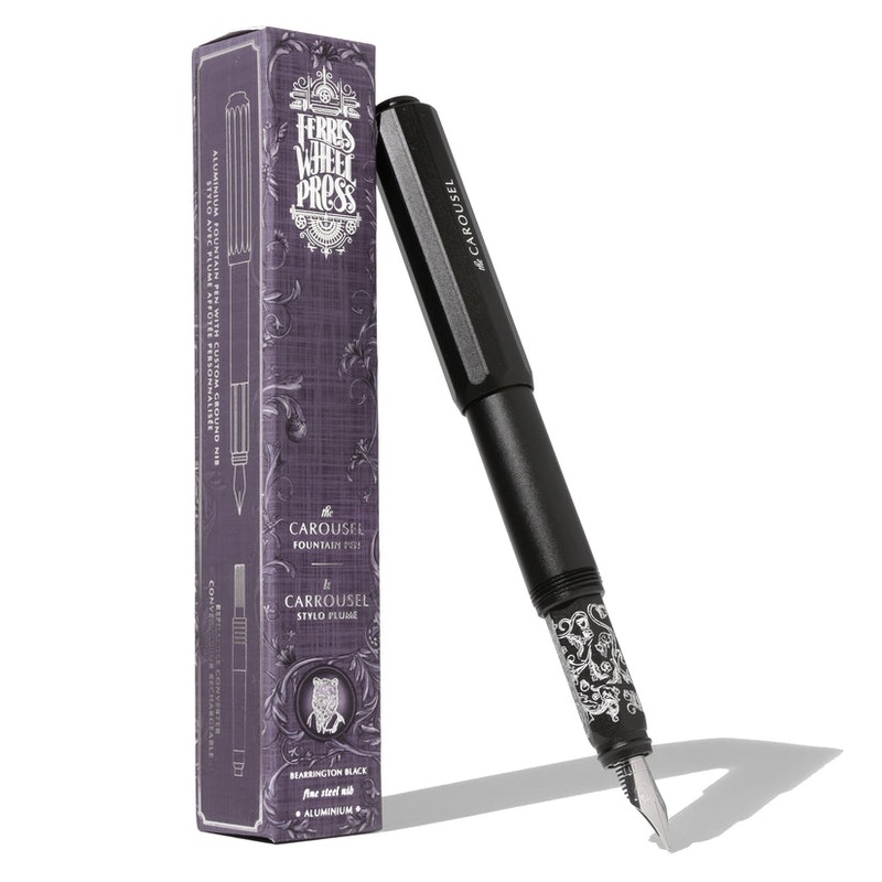 Aluminium Carousel Fountain Pen – Bearrington Black (Medium)