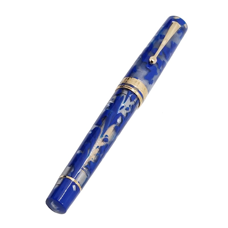 ASC Bologna Medio Blue Lucens fountain pen – Gold Trim