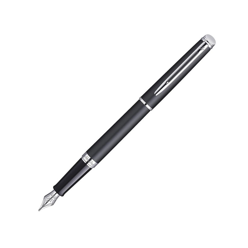 Waterman Hemisphere Fountain Pen in Matte Black with Chrome Trim Medium