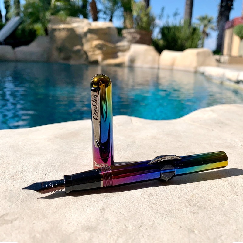 Conklin LE Crescent Filler Rainbow Fountain Pen Extra-Fine