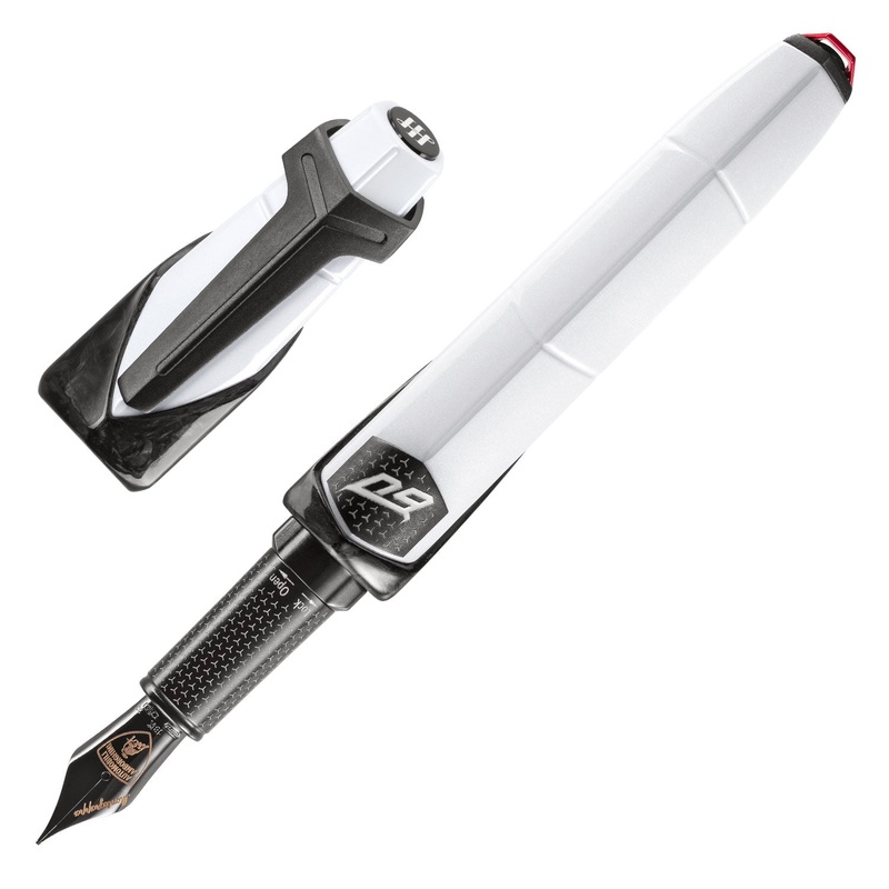 Montegrappa Automobili Lamborghini 60 Anniversary Fountain Pen – Bianco Siderale (Limited Edition) Extra Fine