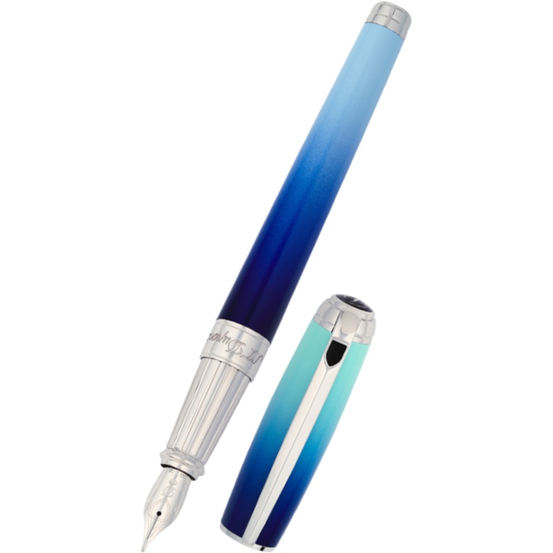 On Sale: S.T. Dupont Line D Fountain Pen – Gradient – La Mer – Large Extra Fine