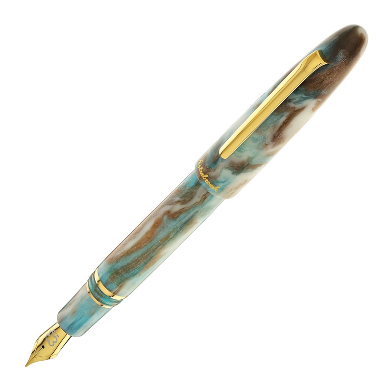 Esterbrook Estie Regular Fountain Pen in Avalanche with Gold Trim 1.1mm Stub
