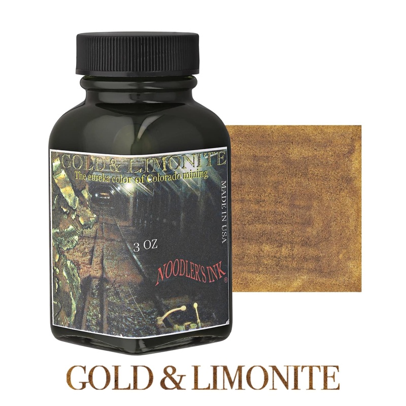 Noodler’s Gold and Limonite Bottled Fountain Pen Ink – 3oz Bottle
