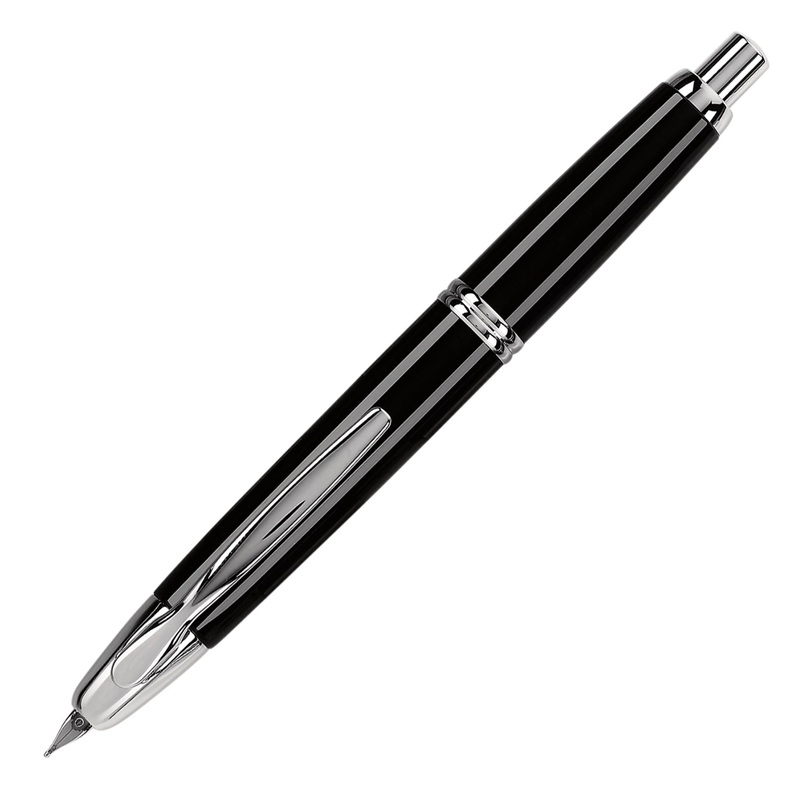 Pilot Vanishing Point Black / Rhodium Fountain Pen Extra Fine