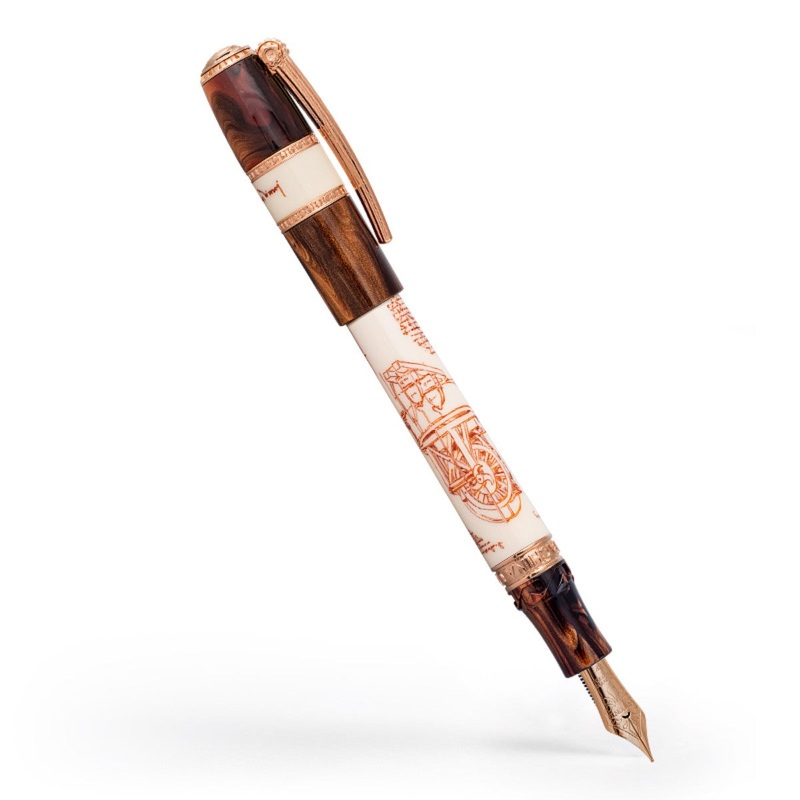 Visconti Leonardo da Vinci Machina Fountain Pen – Rose Gold