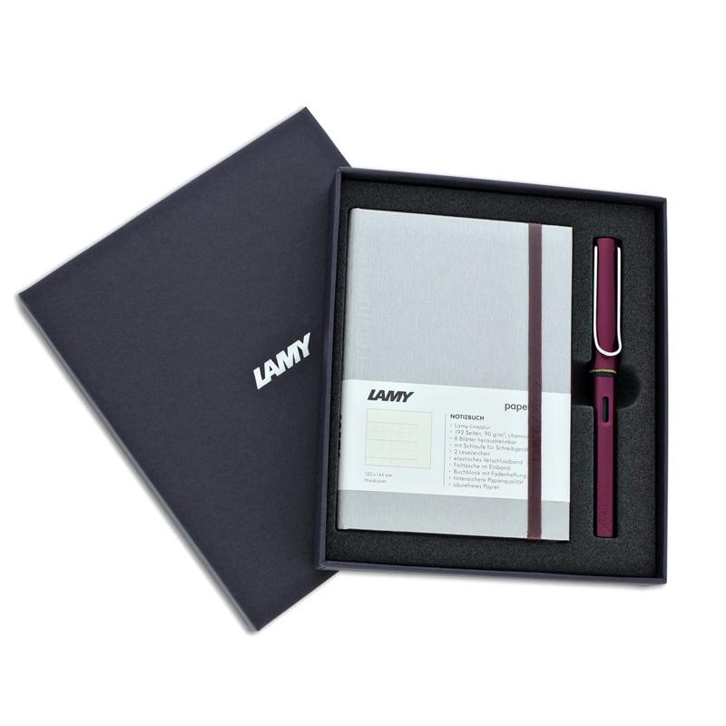 Lamy Hardcover A6 Notebook in Black Purple with AL-Star Fountain Pen – Fine Point