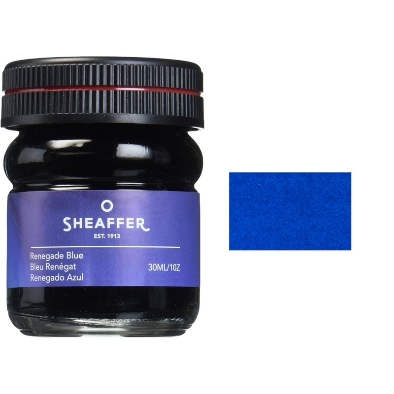 Sheaffer Fountain Pen Ink Bottle, 30ml, Renegade Blue