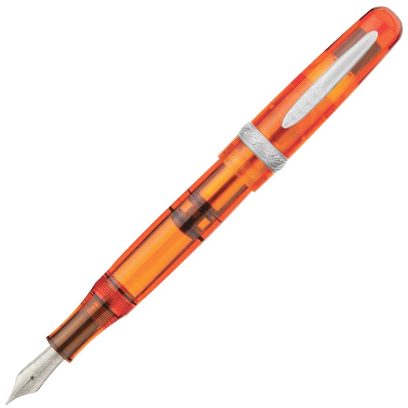 Stipula Etruria Limited Edition Rainbow Fountain Pen, Clear Orange Fine