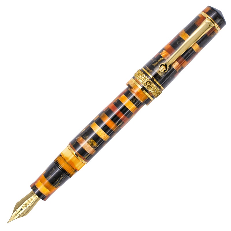 Maiora Alpha K Oroarancio Limited Edition Fountain Pen, 14K Nib Flex Extra Fine