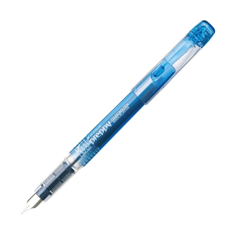 Platinum Preppy Fountain Pen, Blue – Steel Nib Fine (0.3mm)