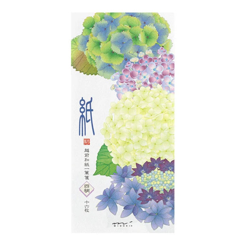 Midori Four Designs Message Letterpad – Hydrangea