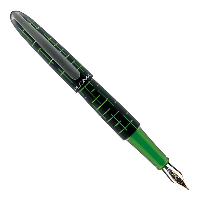 Diplomat Elox Matrix Black/Green 14kt Nib – Fountain Pen EF