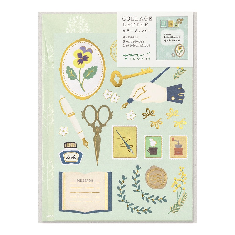 Midori Letter Set Collage – Stationery Pattern