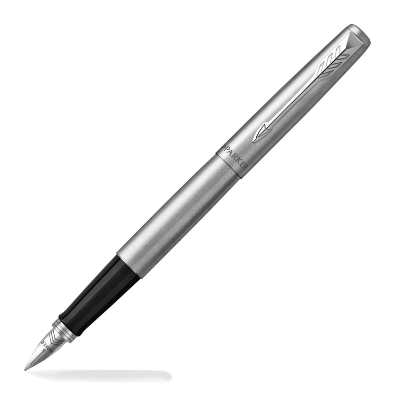 Parker Jotter Fountain Pen in Stainless Steel with Chrome Trim – Medium Point