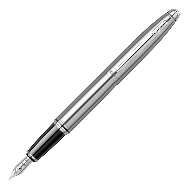Scrikss Knight 88 Fountain Pen – Chrome CT Medium
