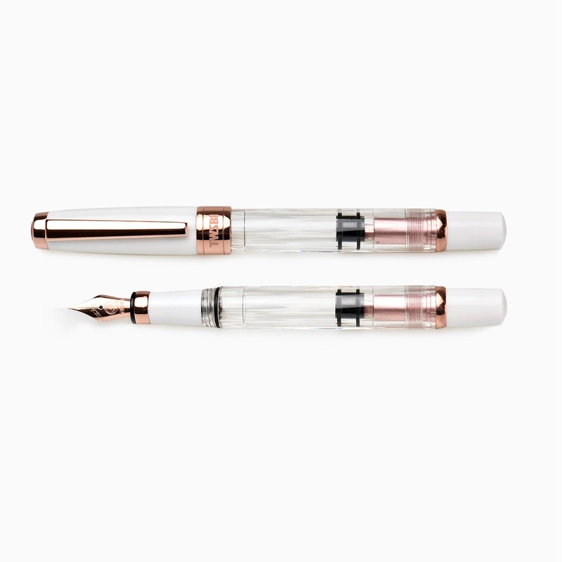 TWSBI Diamond 580 Rose Gold II Fountain Pen, White Extra Fine