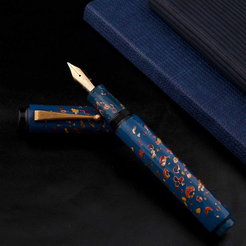 AP Magical Nuri Limited Edition Fountain Pen, Blue – 18K Gold Nib Broad