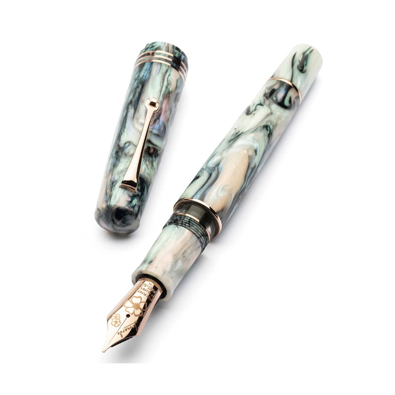 Leonardo MZ Grande 2.0 The Power of Flowers No.8 14K Gold Fountain Pen – Dalia Eveline RGT (Limited Edition) Extra Fine