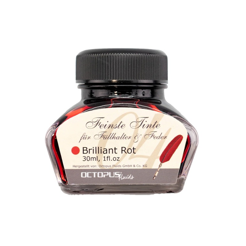 Octopus Classic Brilliant Rot Ink Bottle, Red – 30ml