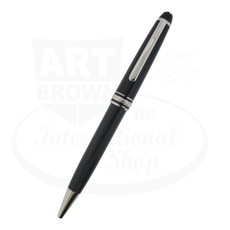 Preowned Montblanc Meisterstuck Black & Platinum  Ballpoint Pen