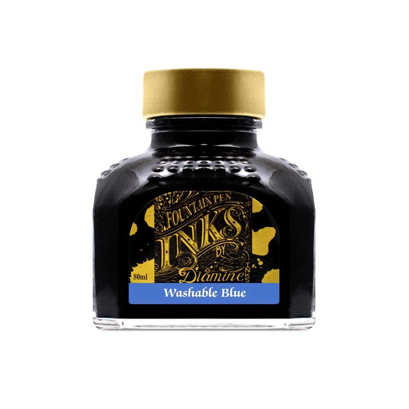 Diamine Washable Blue Ink Bottle – 80ml