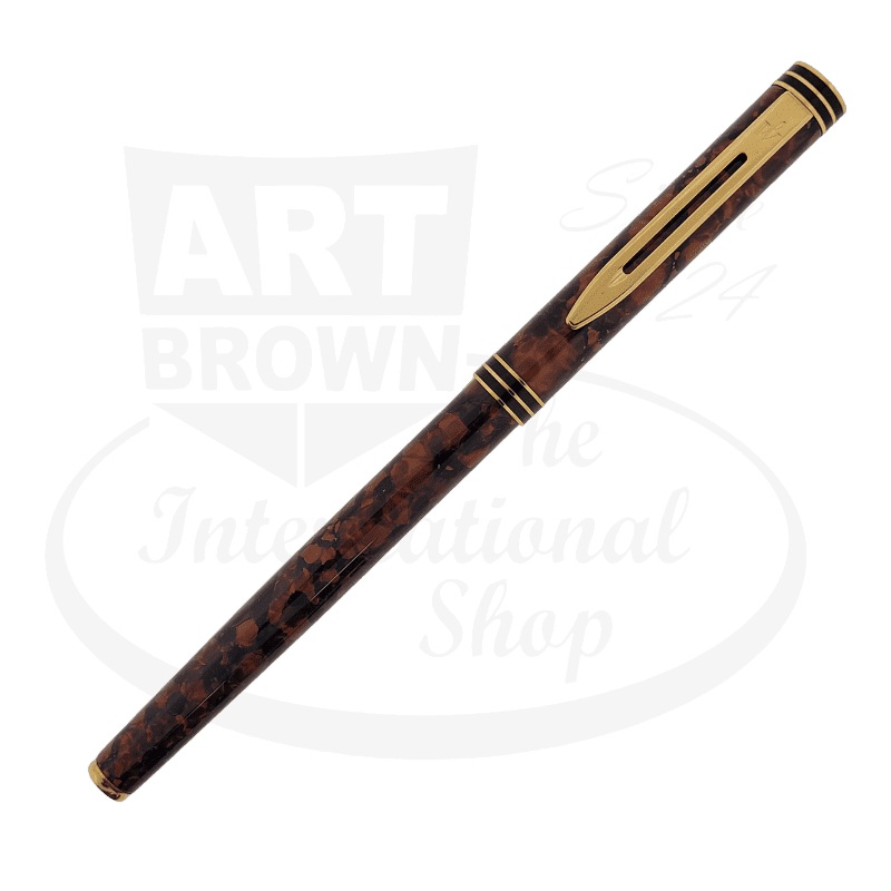 Preowned Waterman Ideal Cognac Brown Lacquer Fountain Pen