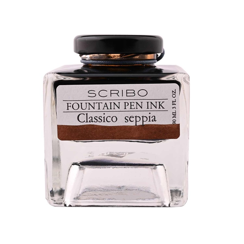 Scribo Classico Seppia Ink Bottle, Brown – 90ml
