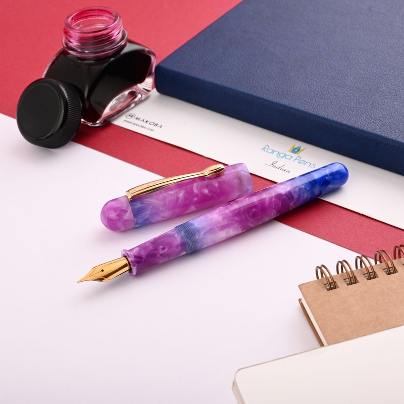 Ranga 3C Premium Acrylic Fountain Pen – Blue Purple Parfait GT