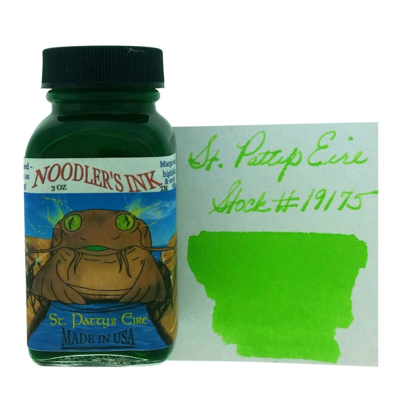Noodler’s 19175 St. Patty’s Eire Highlighter Ink Bottle, Green – 88ml