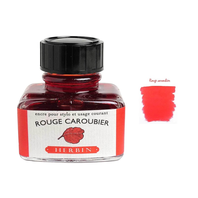 J. Herbin Rouge Caroubier Ink Bottle – 30ml