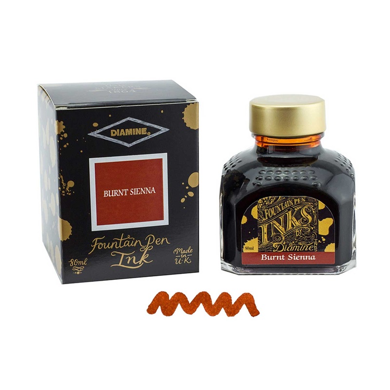 Diamine Burnt Sienna Ink Bottle – 80ml
