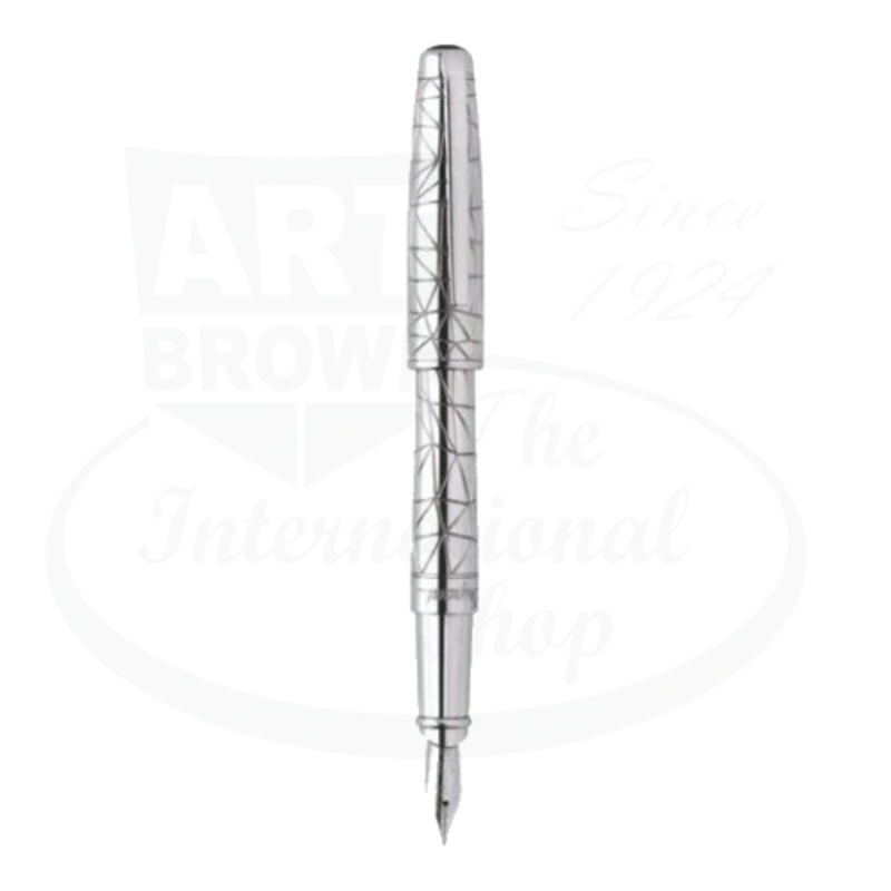 S.T. Dupont Olympio Palladium Graphic Fountain Pen, 480407M