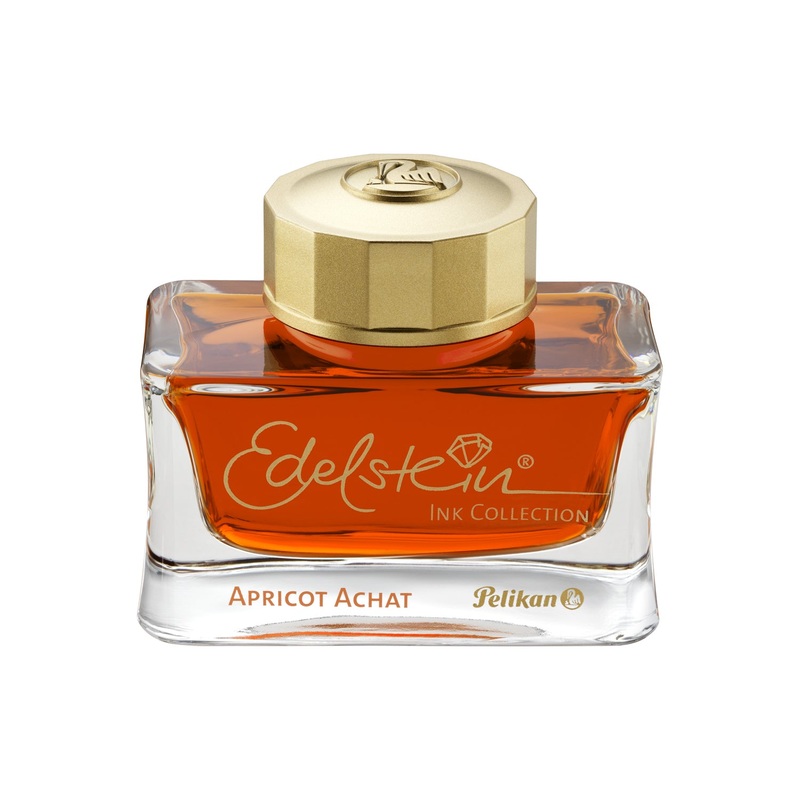 Pelikan Edelstein Apricot Achat Ink Bottle, Golden Orange – 50ml