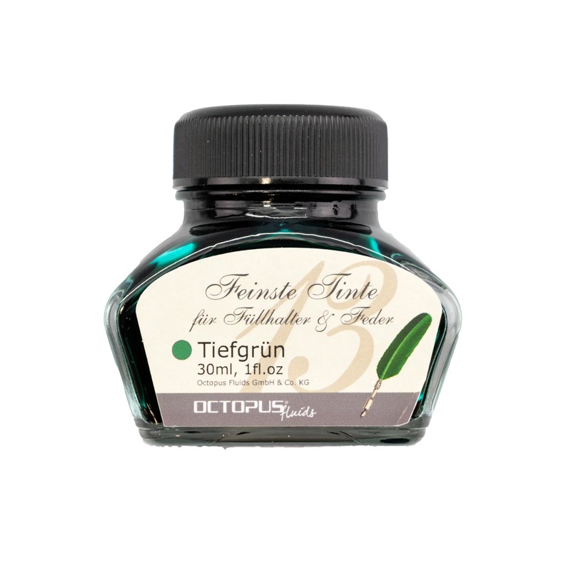 Octopus Classic Tiefgrun Ink Bottle, Deep Green – 30ml