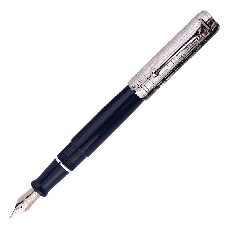 Aurora Talentum Dedalo Fountain Pen – Blue Chrome (Limited Edition)