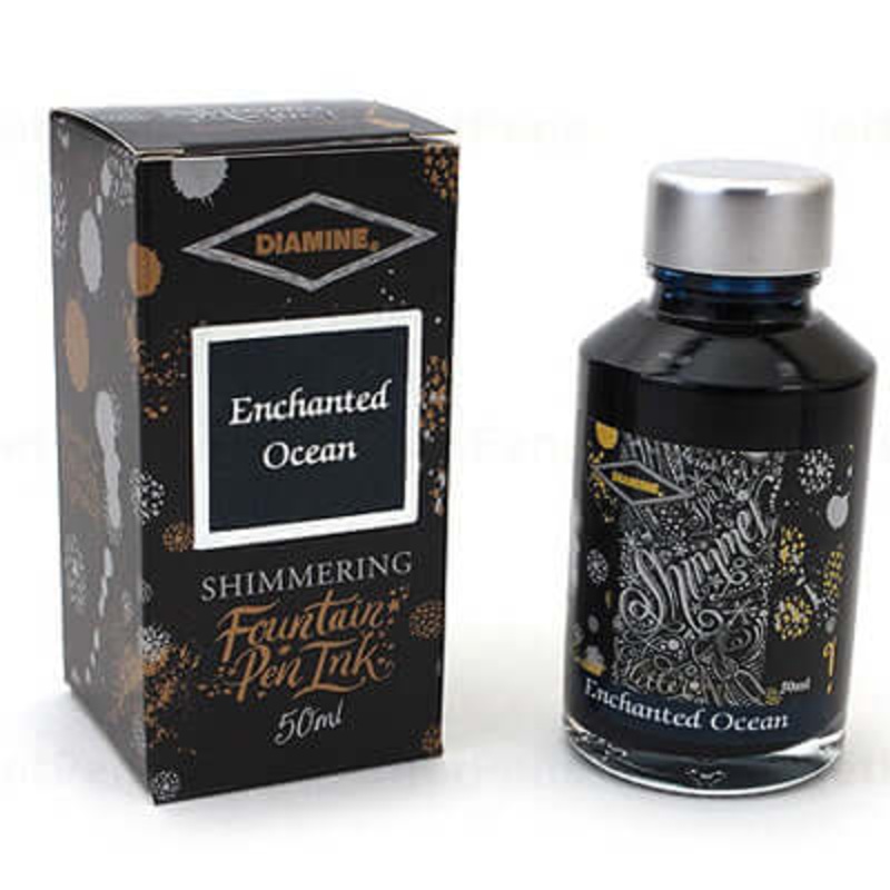 Diamine Shimmer Ink Bottle, Enchanted Ocean – 50ml