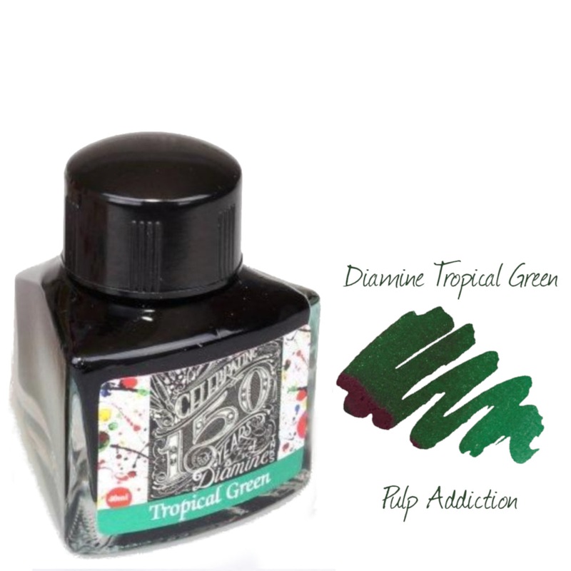 Diamine 150th Anniversary Fountain Pen Ink – Tropical Green 40ml Bottle
