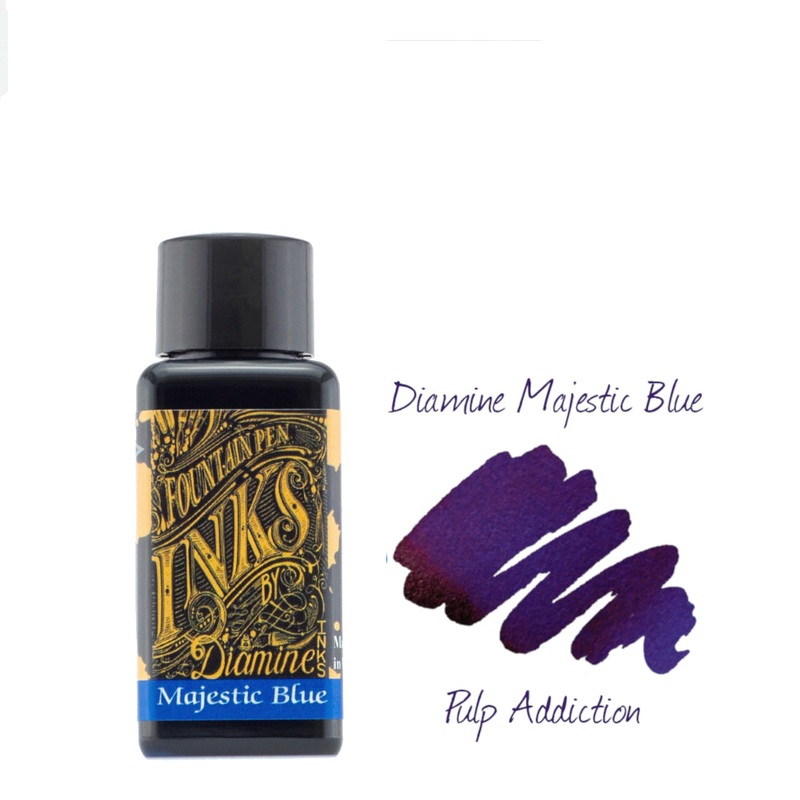 Diamine Fountain Pen Ink – Majestic Blue 30ml Bottle