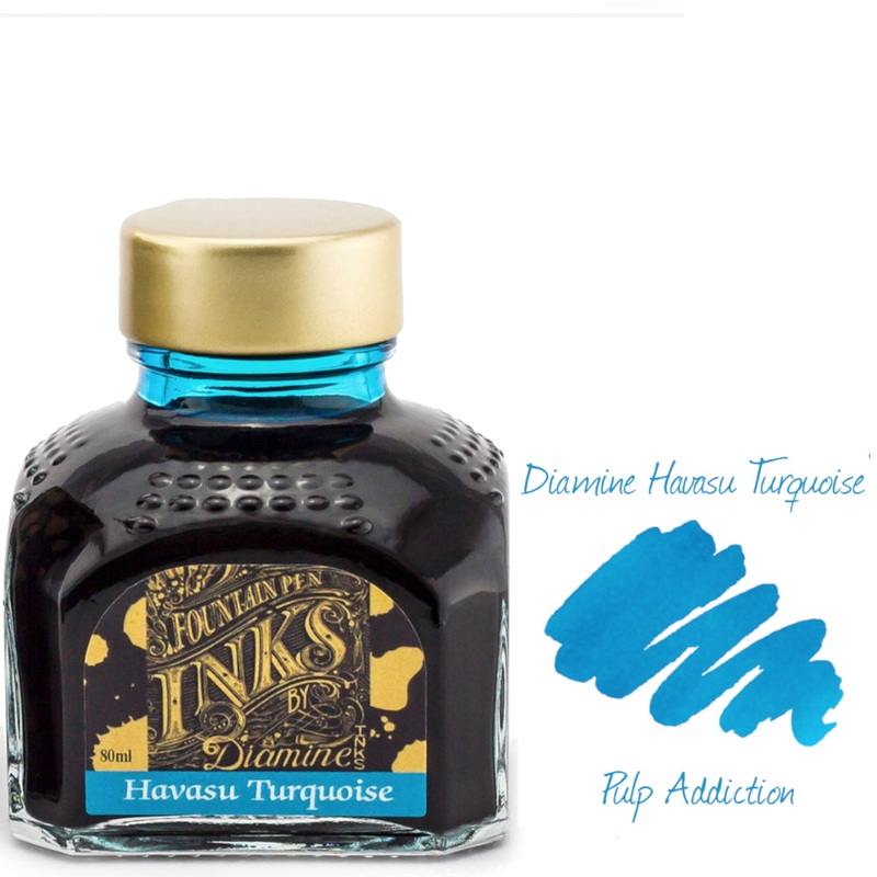 Diamine Fountain Pen Ink – Havasu Turquoise 80ml Bottle