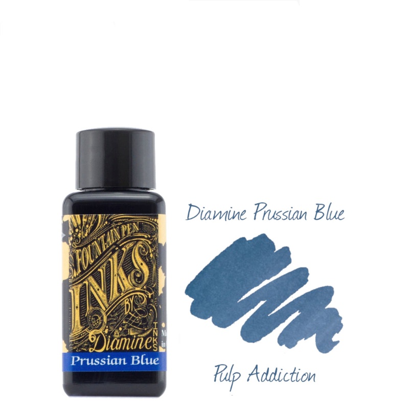 Diamine Fountain Pen Ink – Prussian Blue 30ml Bottle
