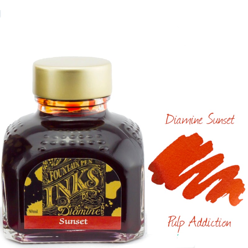 Diamine Fountain Pen Ink – Sunset 80ml Bottle