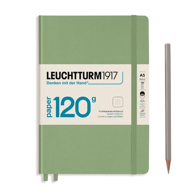 Leuchtturm1917 120gsm Edition Hardcover Notebook (A5), Dotted – Sage